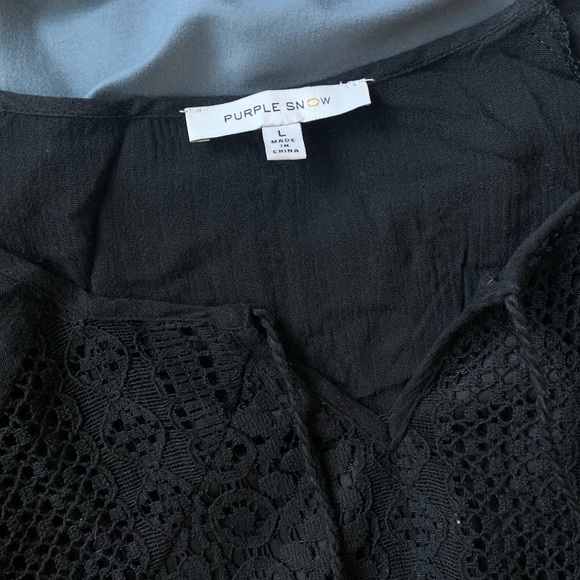 Purple Snow Black Dress - Picture 4 of 4